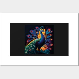 Elegant Peacock Art Posters and Art